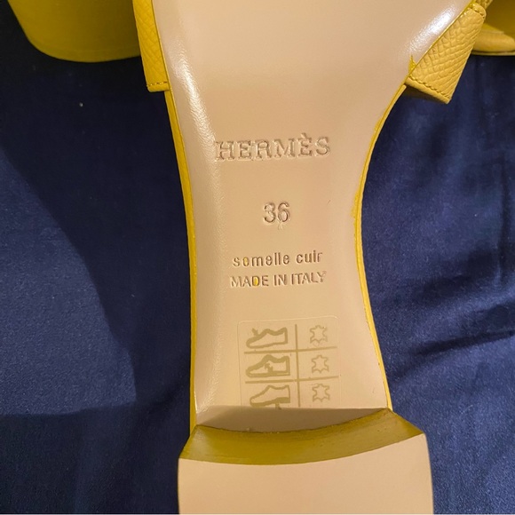 Yellow Hermes oasis sandal - Picture 5 of 9